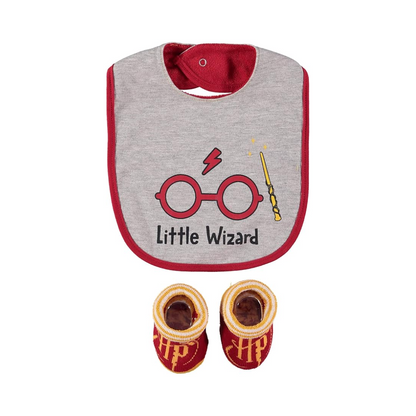 Conjunto de babero y botín unisex para recién nacido Harry Potter