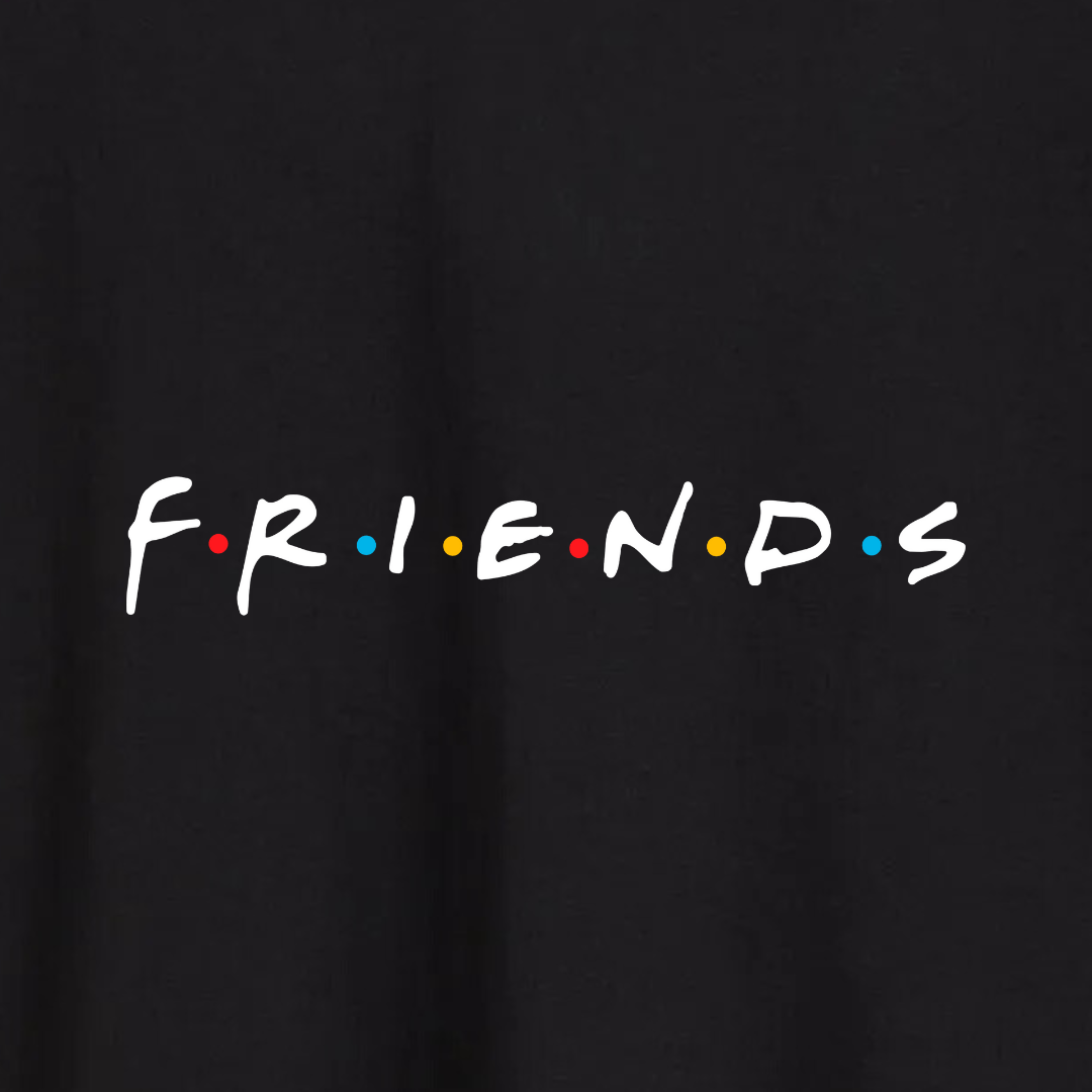 Polera Logo Friends (Negra)